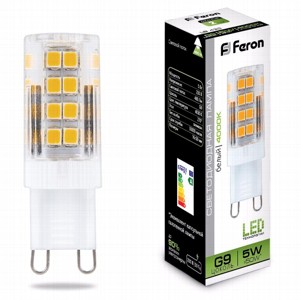 Лампа LED 5W 4000K G9 LB-432 Feron