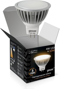 Лампа LED MR16 5W 2700K GU5.3 Gauss диммируемая