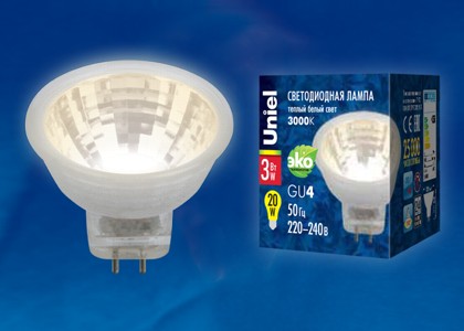 Лампа LED MR11 3W 4000K GU5.3 UNIEL 