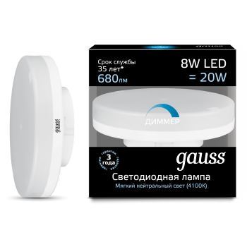  LED  8W 4100 GX53 Gauss 