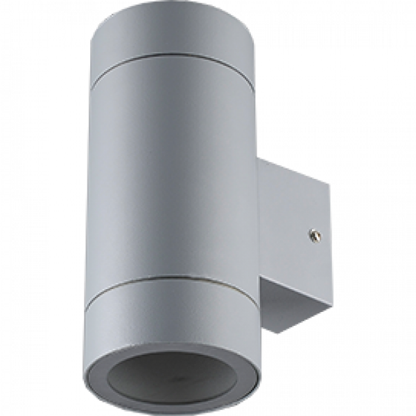 Интерьерный / Уличный настенный светильник в 2 стороны GX53 IP65 8013A Цилиндр серый мат Ecolа