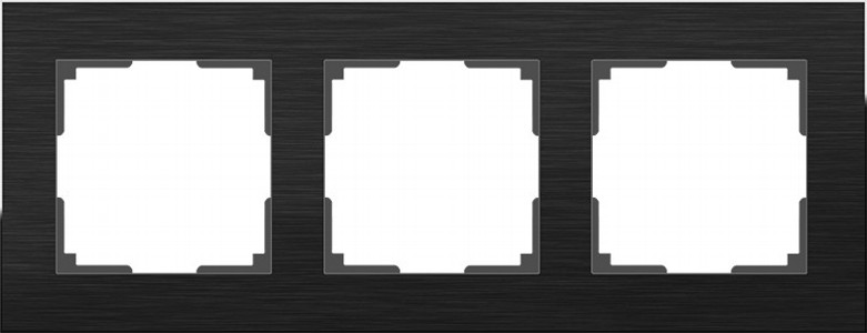 Werkel Aluminium Черный WL11-Frame-03 Рамка на 3 поста
