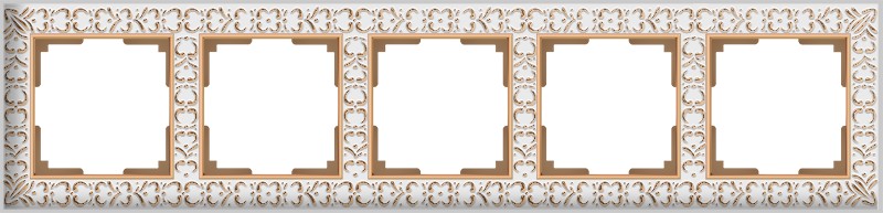 Werkel Antik Белое золото WL07-Frame-05 Рамка на 5 постов