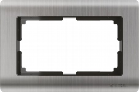 Werkel Metallic Глянцевый никель WL02-Frame-01-DBL Рамка для двойной розетки