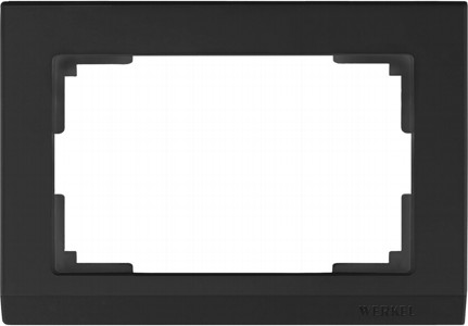 Werkel Stark Черный WL04-Frame-01-DBL-black Рамка для двойной розетки