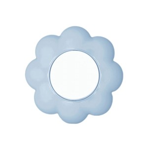Переключатель 1-кл 2 направления (зажимы без винтов) 10A, бело/голубой Happy Цветок Metalka Majur