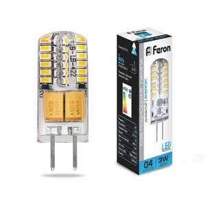 Лампа LED 12V 3W 6400K LB-422 G4 Feron 