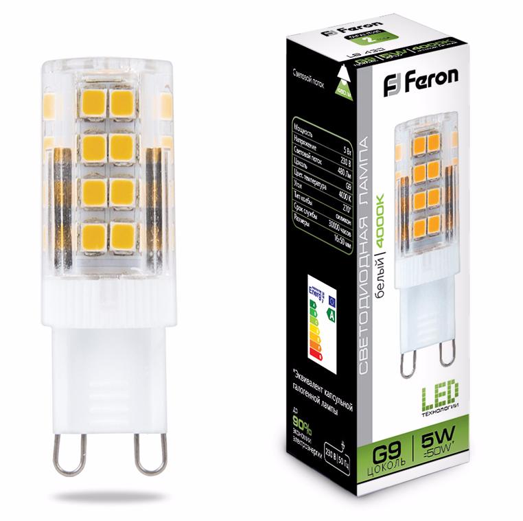  LED 5W 4000K G9 LB-432 Feron