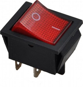 Выключатель-кнопка для электроприборов 2 положения красный RWB-502 REXANT