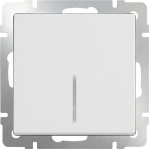 WERKEL белый Выключатель 1-клавишный с подсветкой механизм
