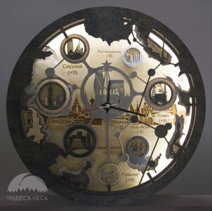Панно - Часы 'Мегаполис'' LED  60 см