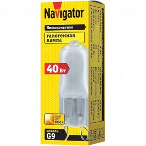 Лампа галогенная 'капсула' прозрачная 40Вт G9 230В Navigator