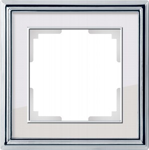 Werkel Palacio Хром / белый WL17-Frame-01 Рамка на 1 пост