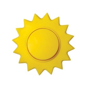 Переключатель 1-кл 2 направления (зажимы без винтов) 10A, желтый Happy Солнце Metalka Majur
