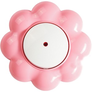 Выключатель 1-кл с индикатором (зажимы без винтов) 10A, бело/розовый Happy Цветок Metalka Majur