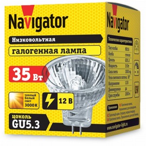 Лампа галогенная MR16 35Bт GU5,3 230B Navigator