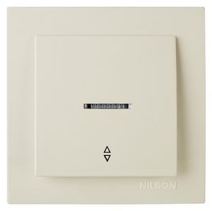 Nilson Touran Крем Выключатель 1-клавишный с подсветкой проходной 24121008
