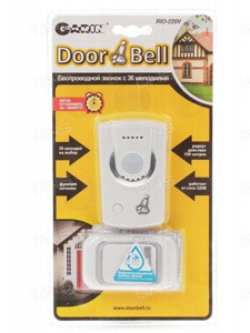 Звонок беспроводной 36 мелодий уличный в розетку RIO-220V Garin Doorbells