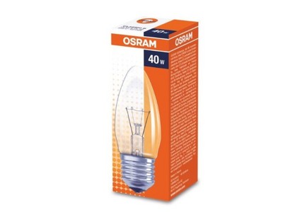 Лампа накаливания 'свеча' прозрачная 40Вт Е27 OSRAM