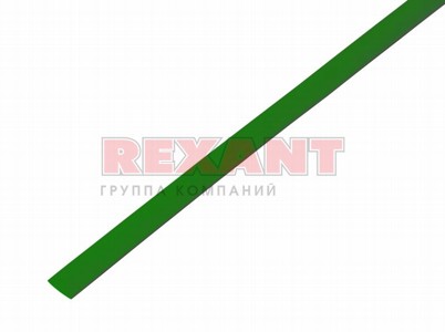 Трубка термоусадочная 6.0/3.0 1 м зеленая REXANT
