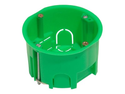 Коробка установочная для Г/ К D68x45мм металлические лапки зеленый КУ1202 HEGEL