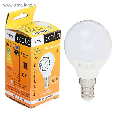  7W 4000K E14 LED Ecola