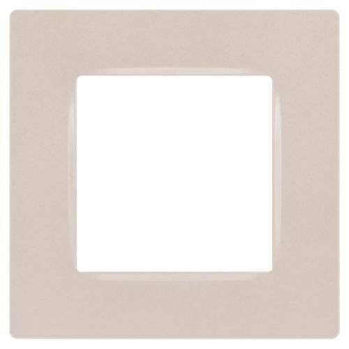 Рамка для розеток и выключателей ЭРА Серия 12 12-5201-15 на 1 пост, Классик, перламутр