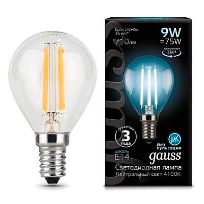   G45 9W 4100K E14  LED Gauss