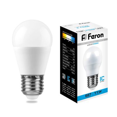   11W 6400K E27 G45 LB-750 LED Feron