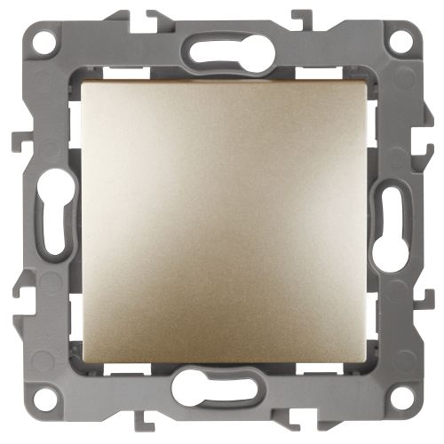 Выключатель 1 клавишный без м.лапок механизм шампань Серия 12  ЭРА 12-1001-04