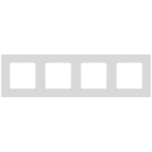 Рамка для розеток и выключателей ЭРА Серия 12 12-5204-01 на 4 поста, Классик, белый