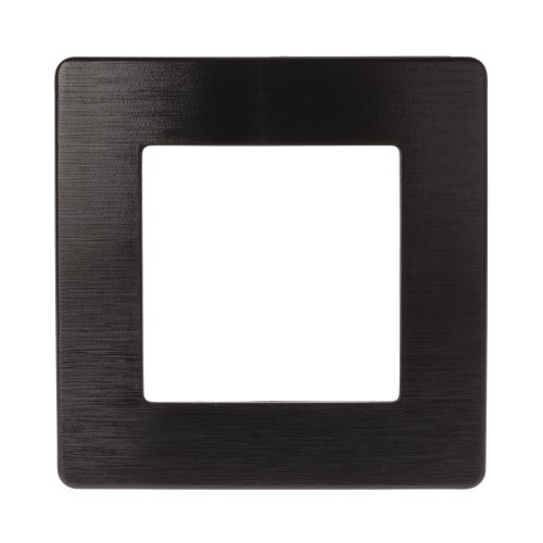Рамка для розеток и выключателей ЭРА Серия 12 12-5101-05 на 1 пост, Сатин, антрацит