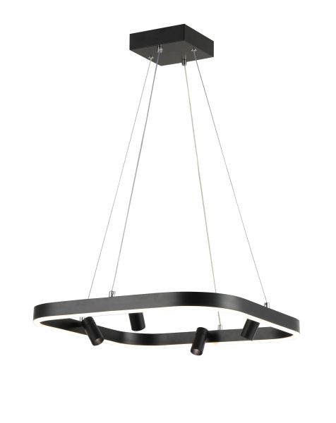 Люстра 2477/500 BLACK 2*32W+20W(84W) 3000-6500K LED RILON