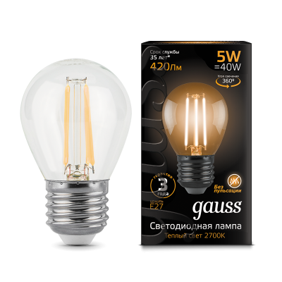   5W 2700K E27  LED Gauss