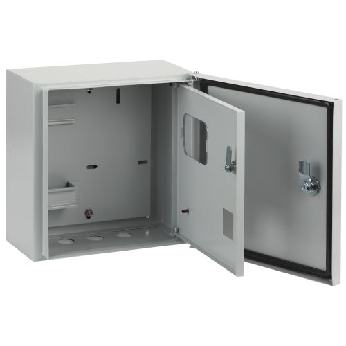 Корпус металлический ЩУ-1/1-1 (310х300х150) P54 2-дверный У2 серый SIMPLE ЭРА