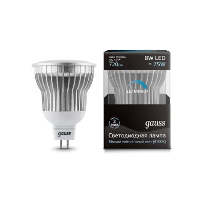  LED  MR16  8W 4100K GU5.3 Gauss 