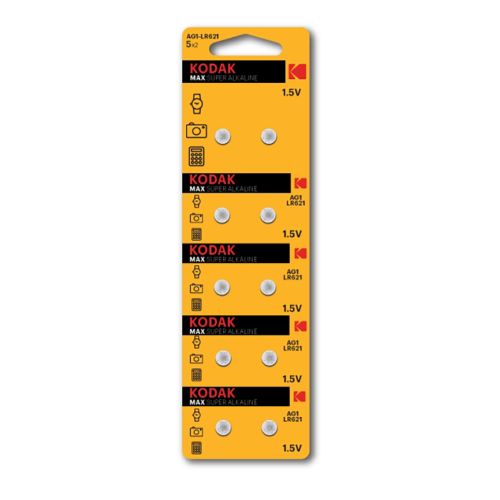  AG1 LR621 LR60 [KAG1-10] MAX Button Cell Kodak