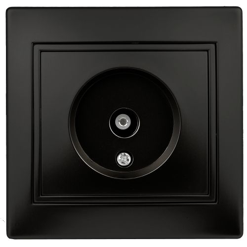 Розетка TV одиночная антрацит Intro Plano 1-301-05