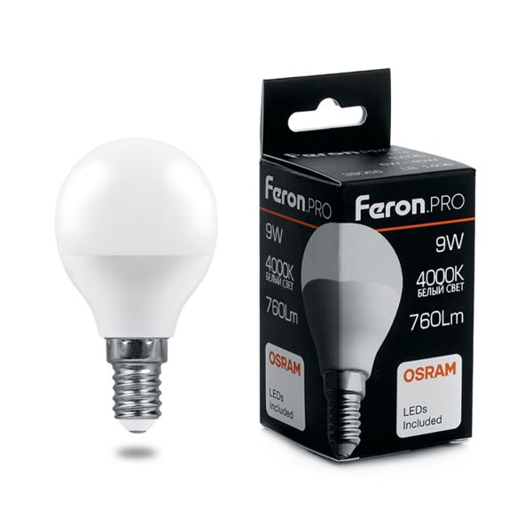   9W 4000K E14 LB-1409 OSRAM LED Feron.PRO