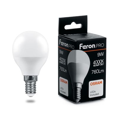   9W 4000K E14 LB-1409 OSRAM LED Feron.PRO