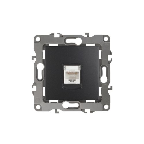 Розетка информационная RJ45 антрацит Серия 12  ЭРА 12-3107-05