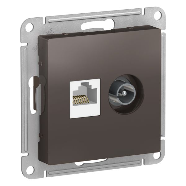 Atlas Design Schneider Electric   2- +, RJ45+TV, .5E, 