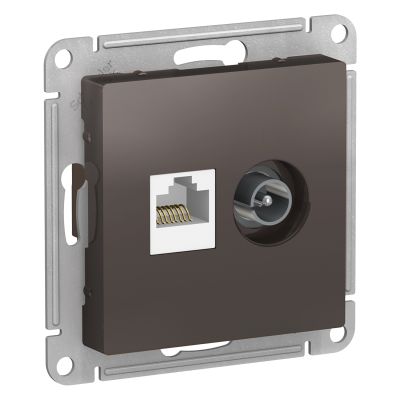 Atlas Design Schneider Electric   2- +, RJ45+TV, .5E, 