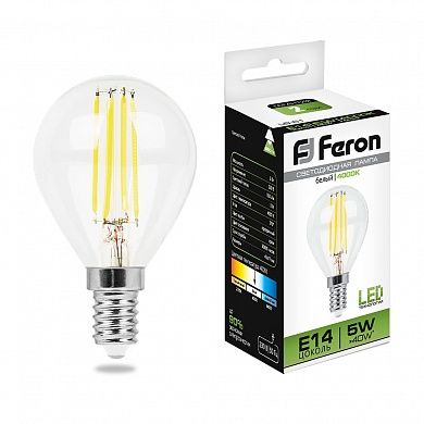   G45 5W 4000K E14  LB-61 LED Feron