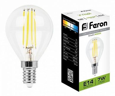   G45 7W 4000K E14  LB-52 LED Feron