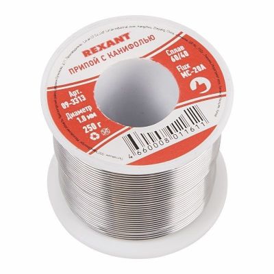    250. d=1.0 mm (Sn60 Pb40 Flux 2.2%) 09-3313 Rexant