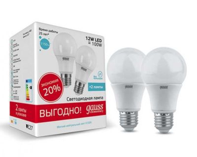   12W 4100K E27 A60 Gauss LED ( 2 .) 