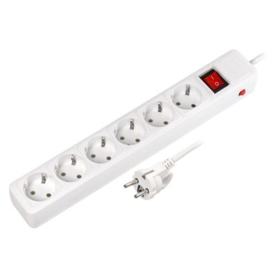 Сетевой фильтр 6 гнезд 3 м 3500 Вт ПВС белый Smartbuy