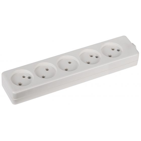 Колодка K-5 5-постовая без заземления белый Эра