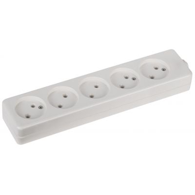 Колодка K-5 5-постовая без заземления белый Эра